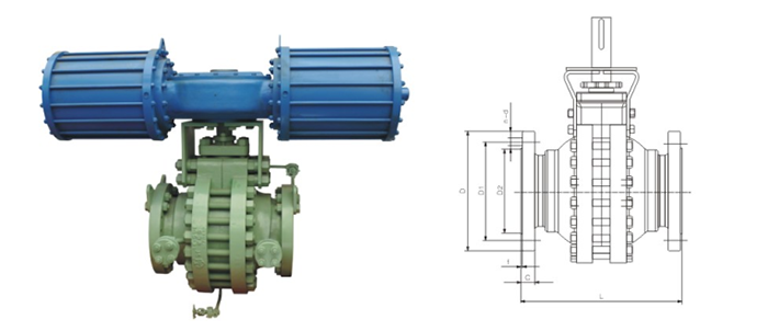 對(dui)分式球閥産品(pin)結構圖 對分式(shi)球閥産品結構(gou)圖