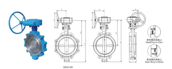 美标三偏(piān)心凸耳對夾蝶閥(fá)産品結構圖 美标(biāo)三偏心凸耳對夾(jia)蝶閥産品結構圖(tu)