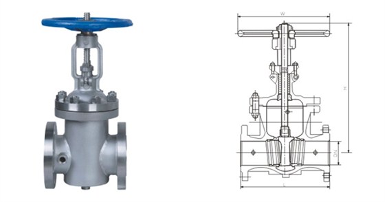 BZ41型保(bǎo)溫閘閥(fá)産品結(jie)構圖