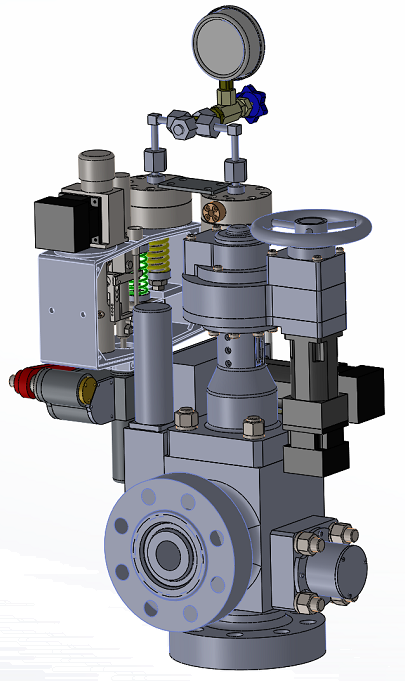 氣井遠程(cheng)控壓急斷裝置(zhi)三維圖示 氣井(jing)遠程控壓急斷(duan)裝置三維圖示(shì)